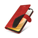 Housse iPhone 13 Mini Simili Cuir Bicolore Signature Housse iPhone 13 Mini Simili Cuir Bicolore Signature