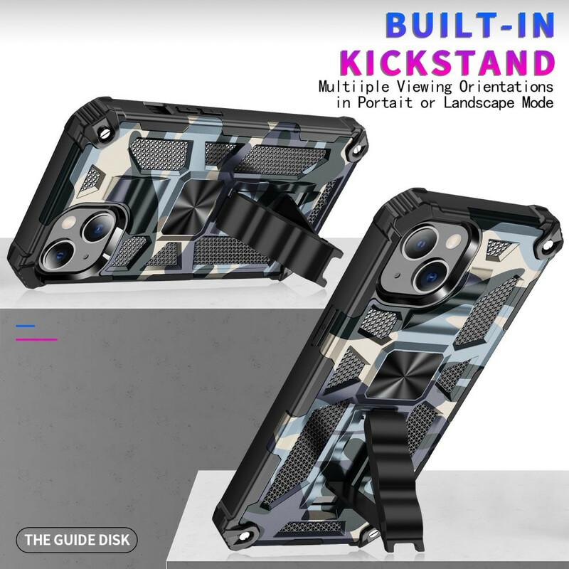 Coque iPhone 13 Pro Camouflage Support Amovible