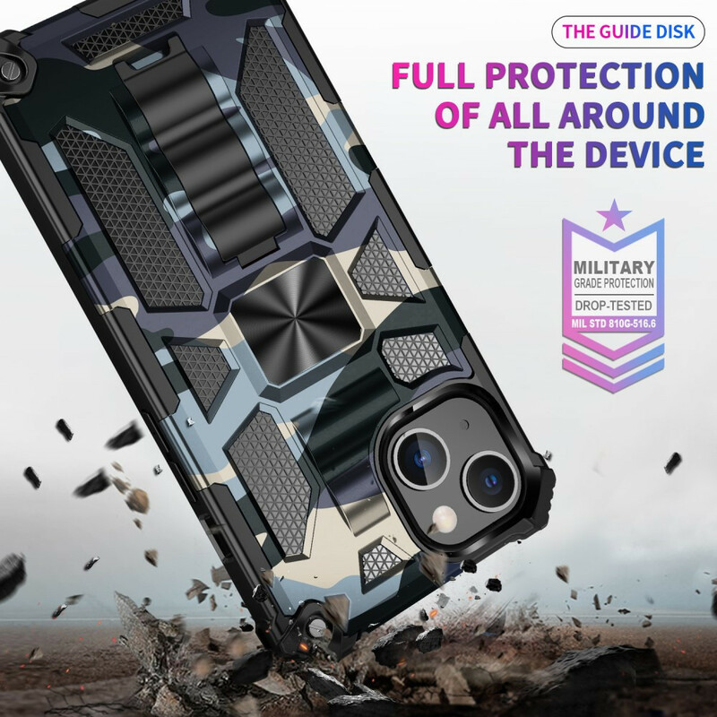 Coque iPhone 13 Pro Camouflage Support Amovible