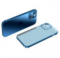 Coque iPhone 13 Transparente Rebords Style Métal SULADA