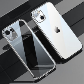 Coque iPhone 13 Transparente Rebords Style Métal SULADA