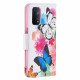 Housse Oppo A54 5G / A74 5G Papillons et Fleurs Peints