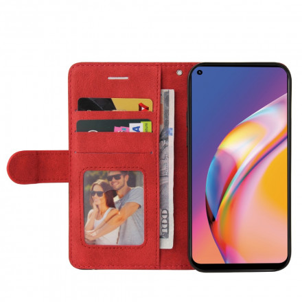 Housse Oppo A94 5G Simili Cuir Bicolore Signature Housse Oppo A94 5G Simili Cuir Bicolore Signature