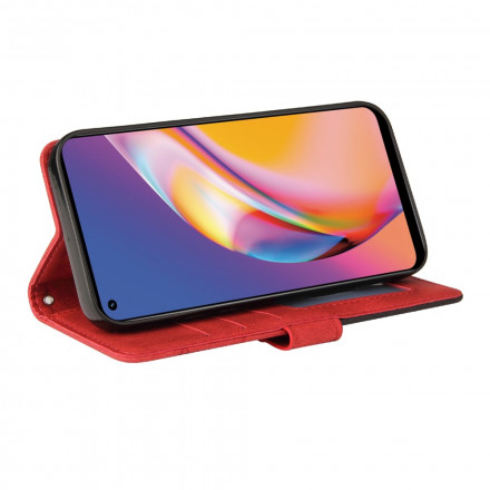 Housse Oppo A94 5G Simili Cuir Bicolore Signature Housse Oppo A94 5G Simili Cuir Bicolore Signature