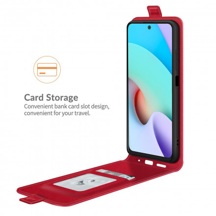 Housse Xiaomi Redmi 10 Effet Cuir Rabat Vertical