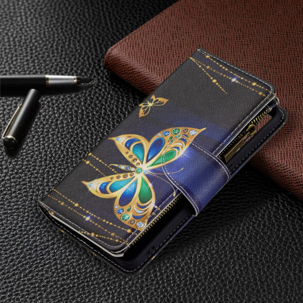 Housse Oppo Reno 6 5G Poche Zippée Papillons Housse Oppo Reno 6 5G Poche Zippée Papillons