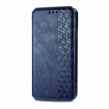 Flip Cover Motorola Edge 20 Lite Simili Cuir Texture Diamant