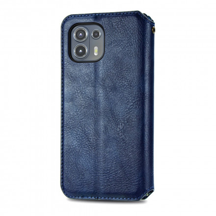 Flip Cover Motorola Edge 20 Lite Simili Cuir Texture Diamant