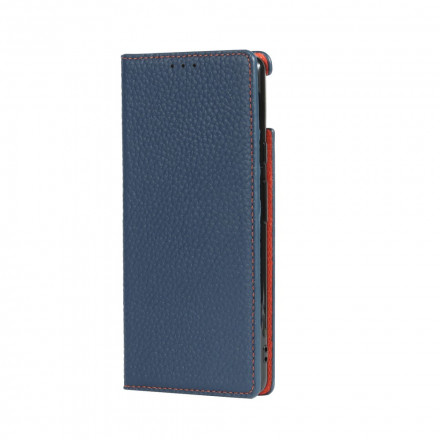 Flip Cover Google Pixel 6 Cuir Litchi Véritable à Lanière Flip Cover Google Pixel 6 Cuir Litchi Véritable à Lanière