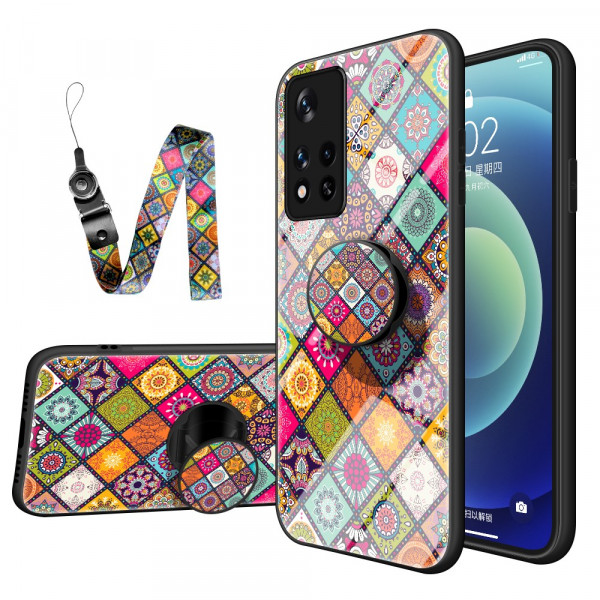 Coque Xiaomi Redmi Note 11 / Poco M4 Pro 5G Support Magnétique Patchwork