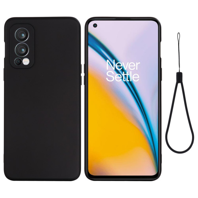 Coque OnePlus Nord 2 5G Silicone Liquide Avec Lanière