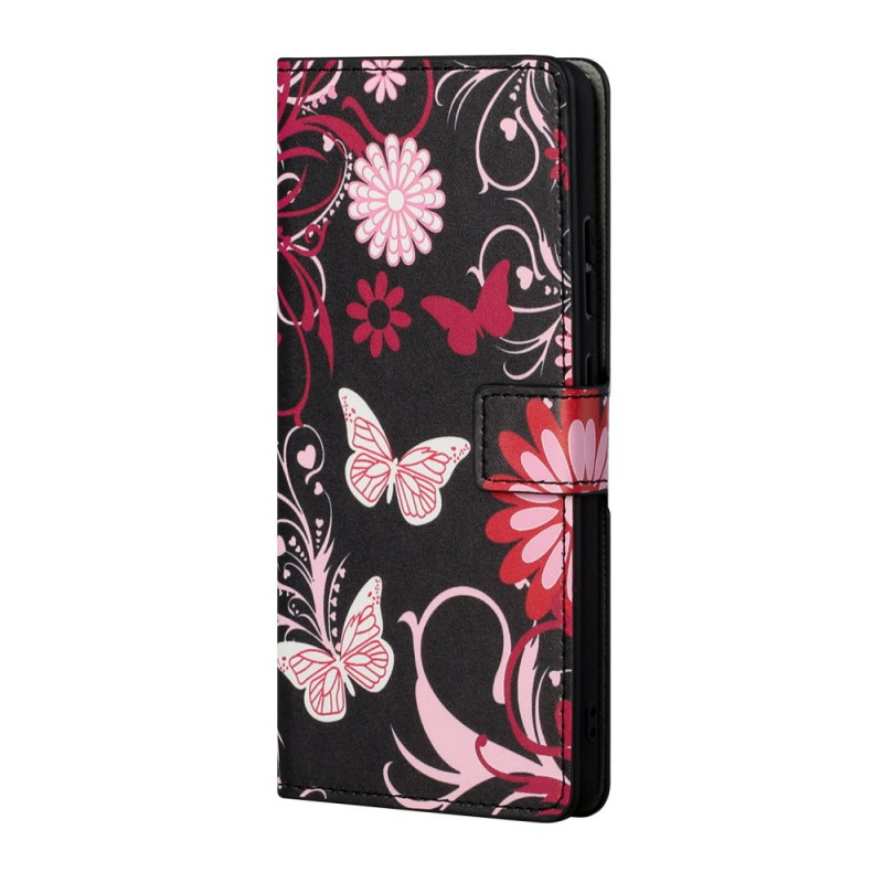 Housse Samsung Galaxy A13 5G / A04s Papillons et Fleurs
