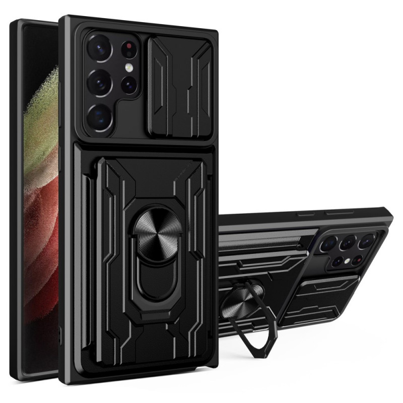 Coque Samsung Galaxy S22 Ultra 5G Multi-Fonctions et Protège-Lentilles