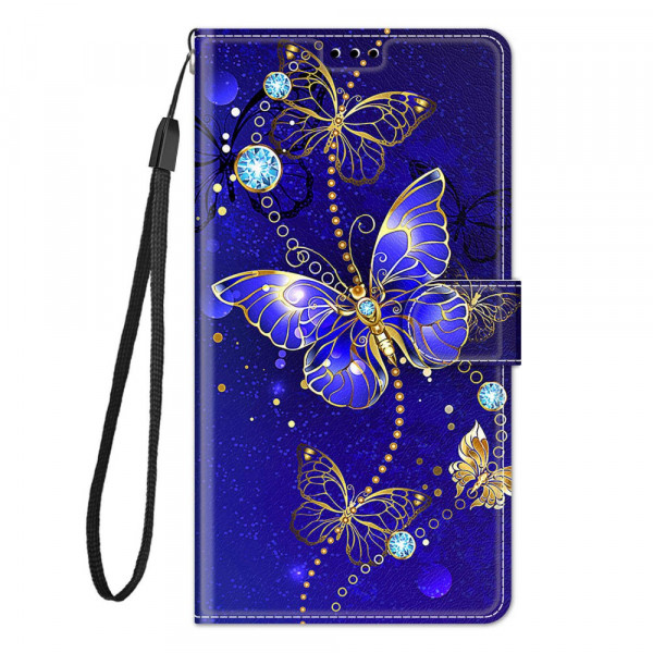 Housse Xiaomi Redmi Note 10 Pro Fan des Papillons à Lanière