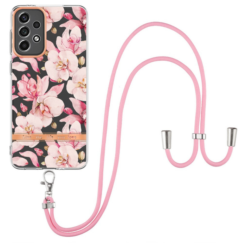 Coque Samsung Galaxy A33 5G à Cordon Florale