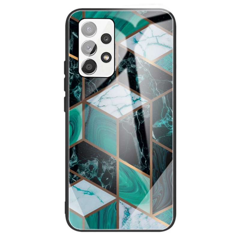 Coque Samsung Galaxy A13 Verre Trempé Marbre Géométrie
