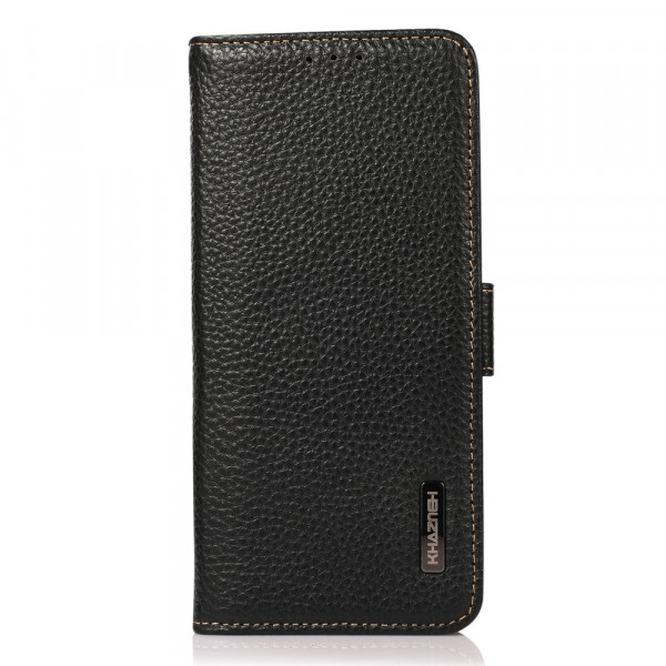 Housse Google Pixel 6A Cuir Litchi KHAZNEH Protection RFID