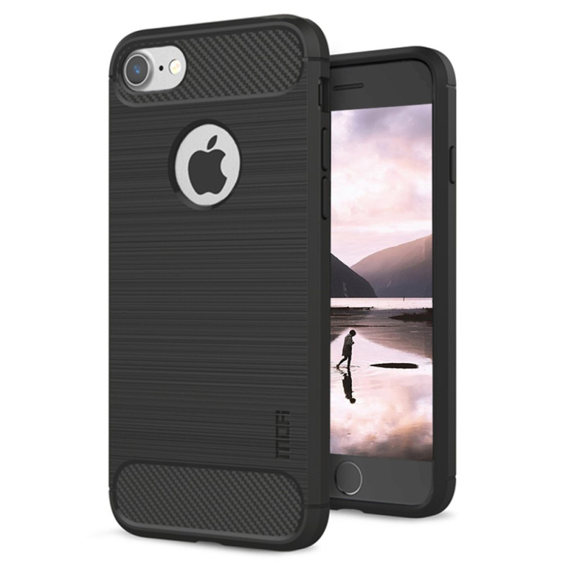 Coque iPhone 8 / 7 Fibre Carbone Brossée MOFI