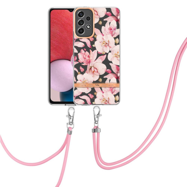 Coque Samsung Galaxy A13 à Cordon Florale
