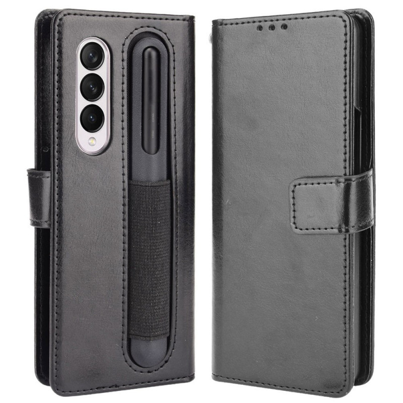 Housse Samsung Galaxy Z Fold 4 Retro Business à Lanière