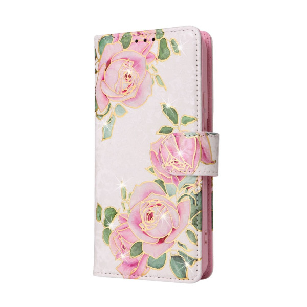 Housse Samsung Galaxy S23 Plus 5G Fleurs RFID avec Lanière