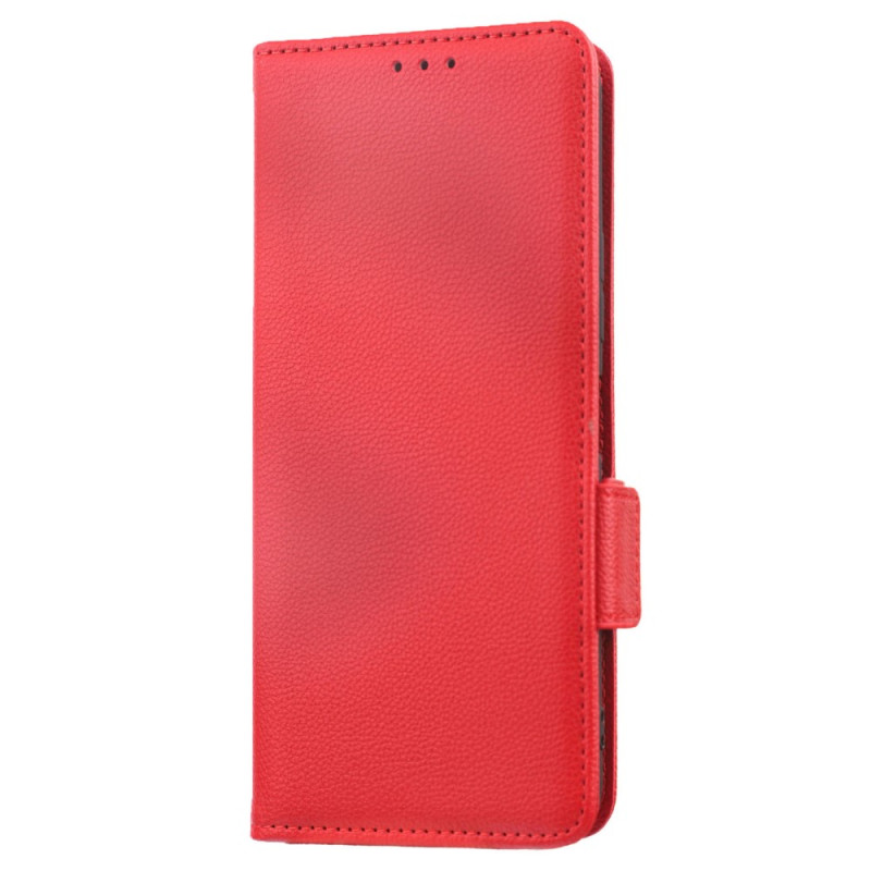 Housse Vivo Y35 / Y22s Simili Cuir Litchi Double Fermoir