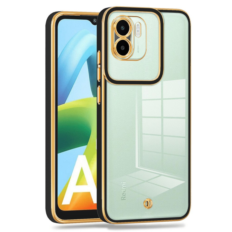 Coque Xiaomi Redmi A1/A2 Transparente Rebords Style Métal