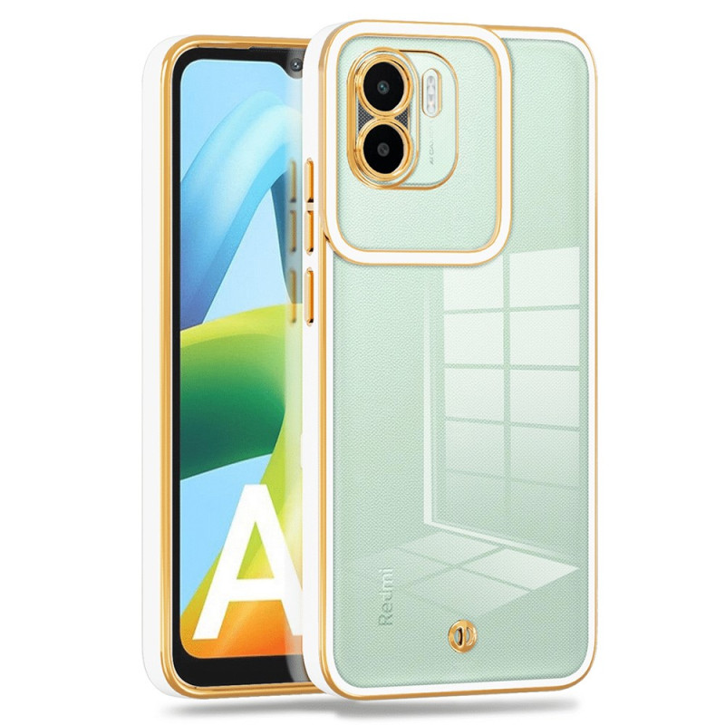 Coque Xiaomi Redmi A1/A2 Transparente Rebords Style Métal