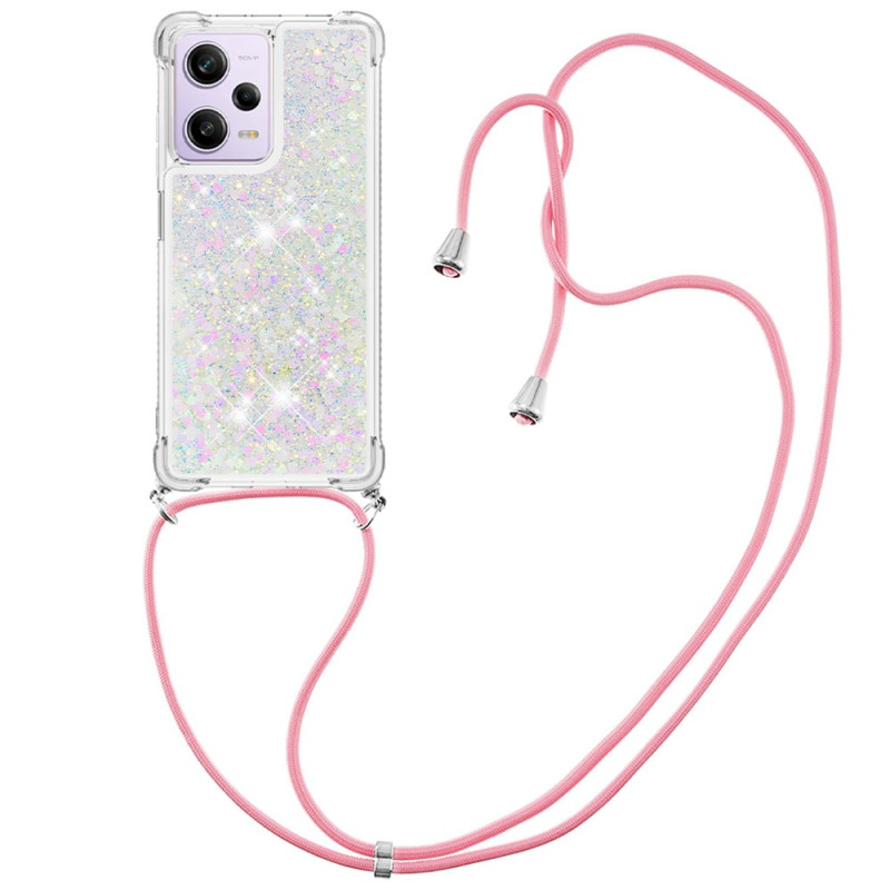 Coque Xiaomi Redmi Note 12 Pro/Poco X5 Pro 5G à Cordon Paillettes Design