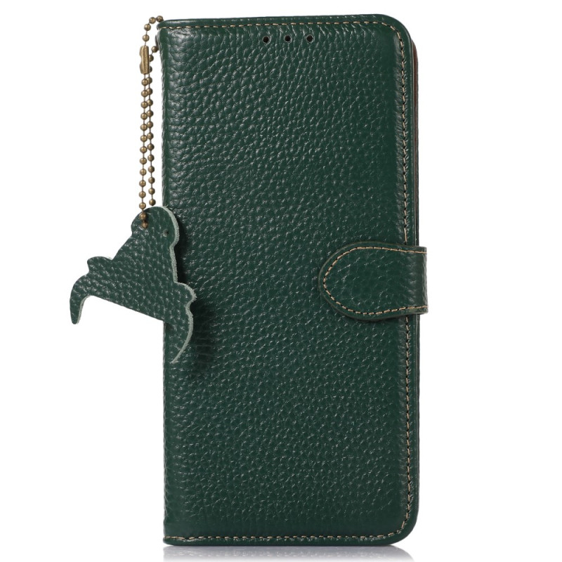 Housse Google Pixel 7A Vrai Cuir Litchi RFID