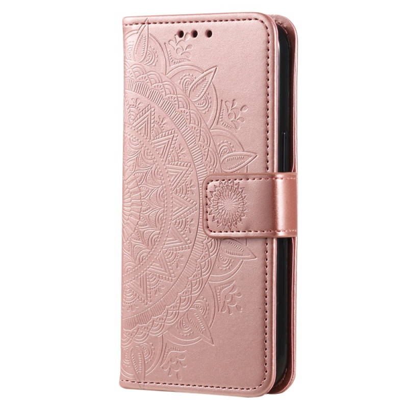 Housse Google Pixel 7A Mandala Soleil avec Lanière