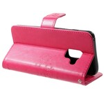 Housse Samsung Galaxy A8 2018 Arbre et Hiboux Effet Cuir