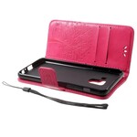 Housse Samsung Galaxy A8 2018 Arbre et Hiboux Effet Cuir