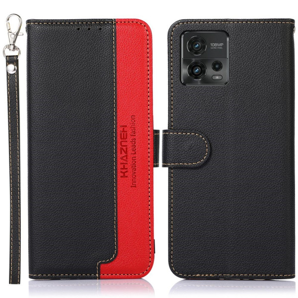 Housse Moto G72 Style Litchi RFID KHAZNEH