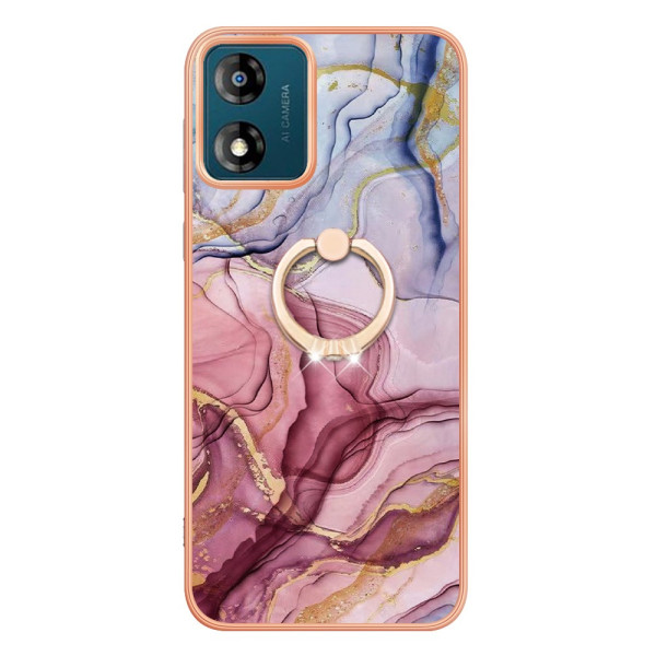 Coque Moto Effet Marbre avec Anneau-Support