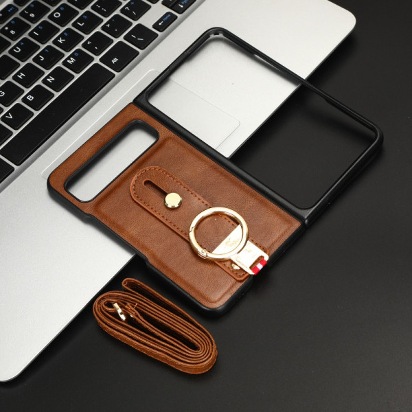 Coque Google Pixel Fold Simili Cuir Lanière Amovible