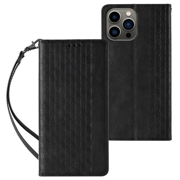 Flip Cover iPhone 15 Pro Max Vintage Stylée à Lanière