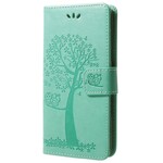 Housse Samsung Galaxy S9 Arbre et Hiboux à Lanière