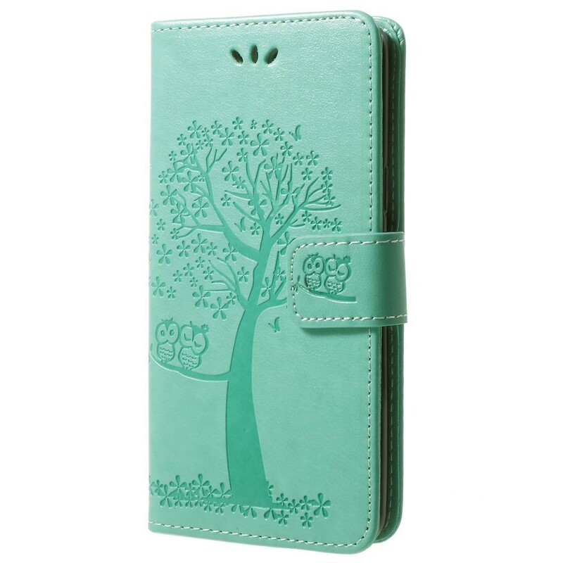 Housse Samsung Galaxy S9 Arbre et Hiboux à Lanière