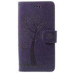 Housse Samsung Galaxy S9 Arbre et Hiboux à Lanière