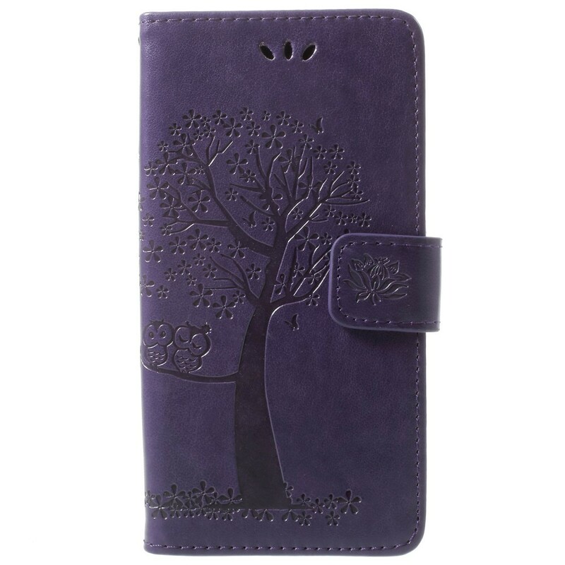 Housse Samsung Galaxy S9 Arbre et Hiboux à Lanière