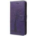 Housse Samsung Galaxy S9 Arbre et Hiboux à Lanière