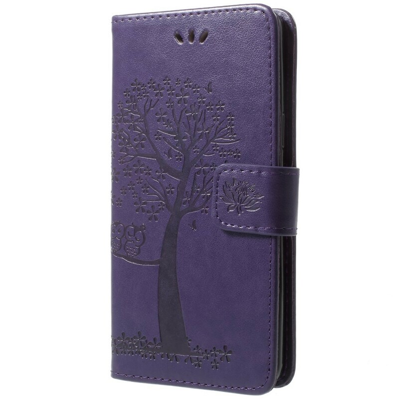 Housse Samsung Galaxy S9 Arbre et Hiboux à Lanière