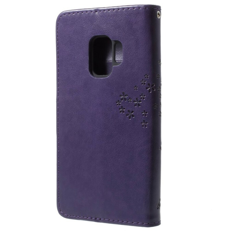 Housse Samsung Galaxy S9 Arbre et Hiboux à Lanière