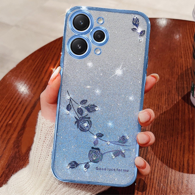 Coque Xiaomi Redmi 12 5G / Poco M6 Pro 5G Paillettes Roses