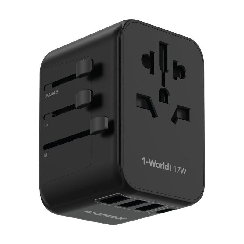 Chargeur Mural 4-Ports + Adaptateur de Voyage MOMAX