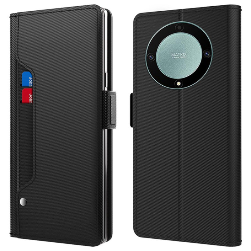 Housse Honor Magic 5 Lite 5G / X9a Porte-Cartes Amovible et Miroir