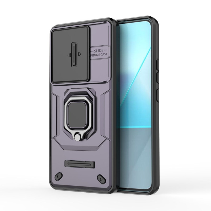 Coque Xiaomi Redmi Note 13 Pro 5G / Poco X6 5G Ring Résistante avec Protection Objectif Coulissante
