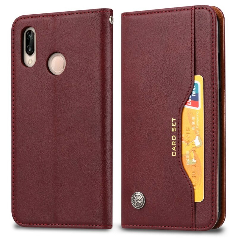 Flip Cover Huawei P20 Lite Simili Cuir Porte-Cartes