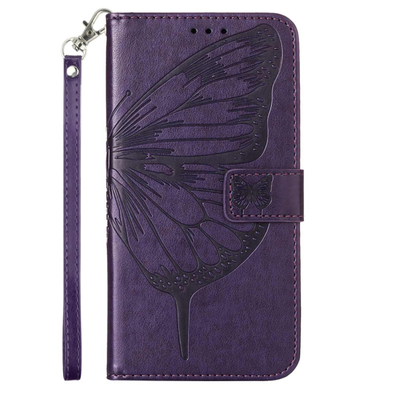 Housse Realme C55 Motif Papillon Floral à Lanière